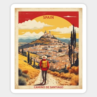 Camino de Santiago Spain Travel Tourism Retro Vintage Sticker